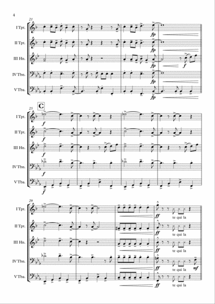 Tequila Euphonium scores gallery preview page 5