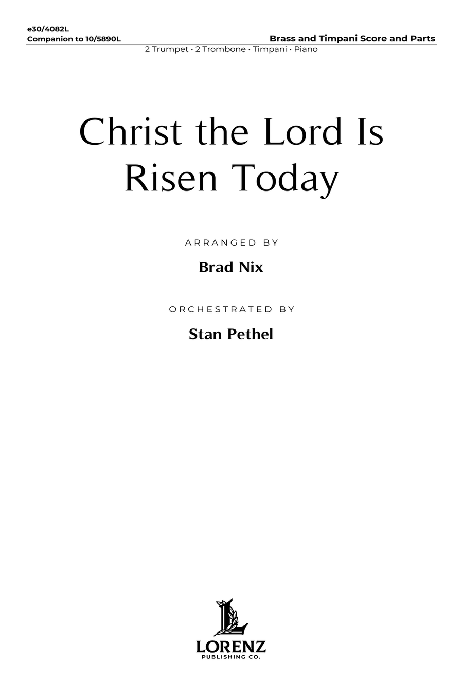 Christ the Lord Is Risen Today - Downloadable Brass and Timpani Score and Parts Percussion scores gallery preview page 1