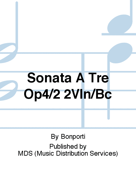 SONATA A TRE OP4/2 2Vln/Bc