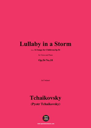 Book cover for Tchaikovsky-Lullaby in a Storm,in f minor,Op.54 No.10