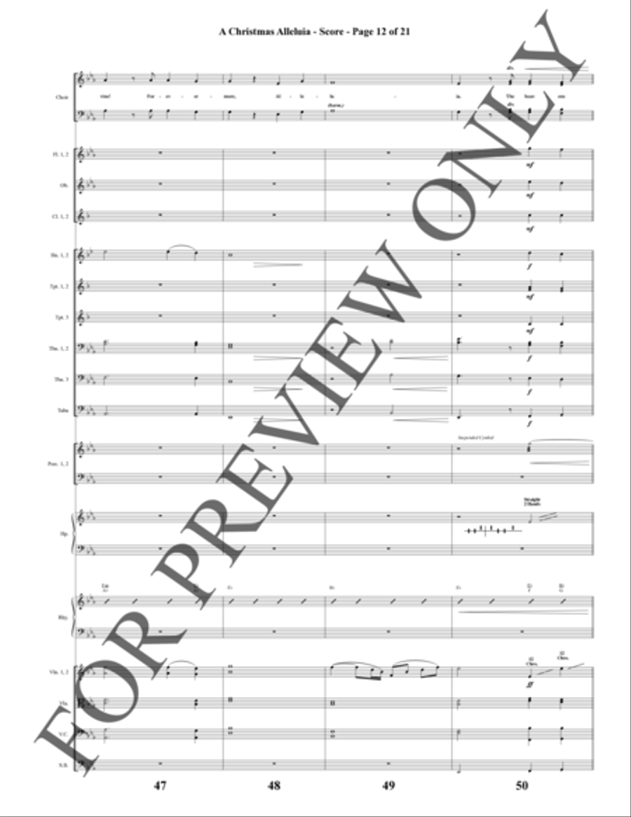 A Christmas Alleluia - Orchestration (pdf) Choir scores gallery preview page 13