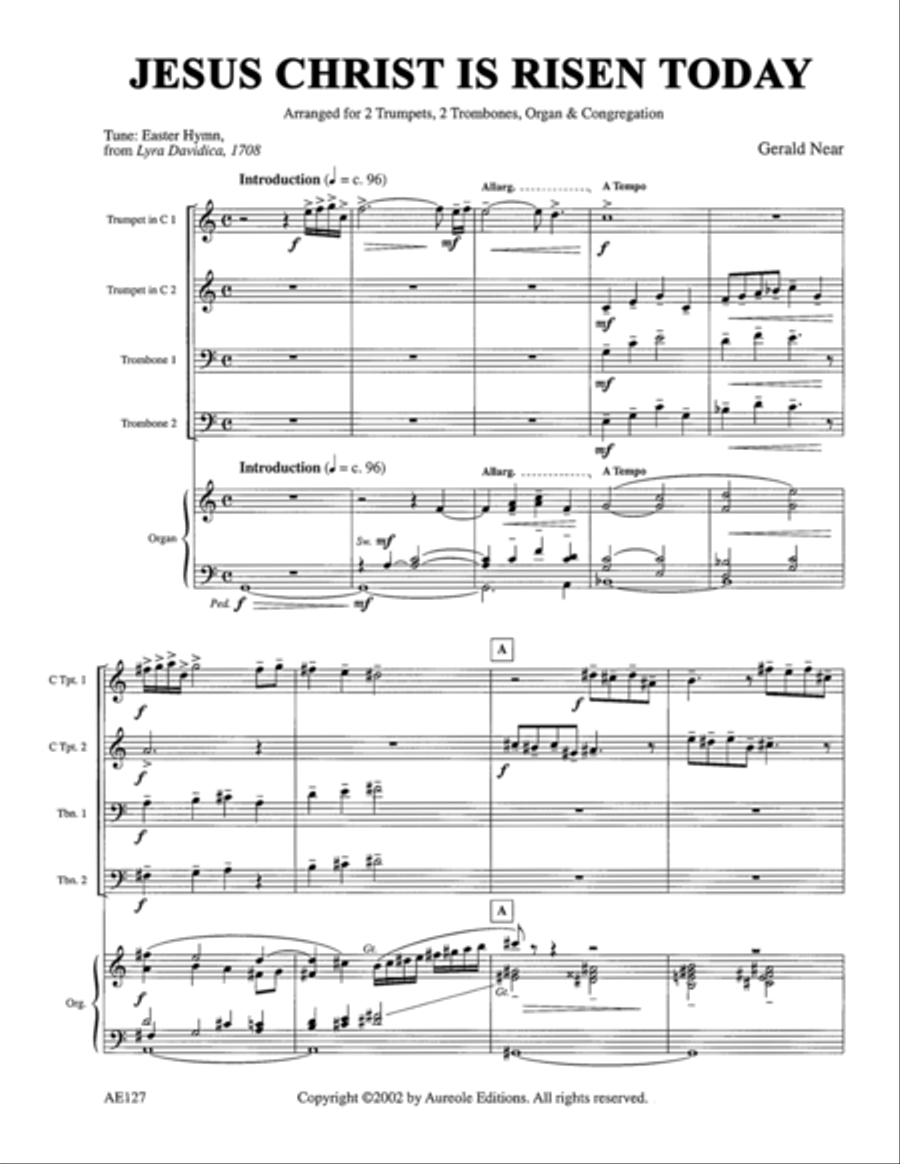 Jesus Christ is Risen Today Choir scores gallery preview page 1