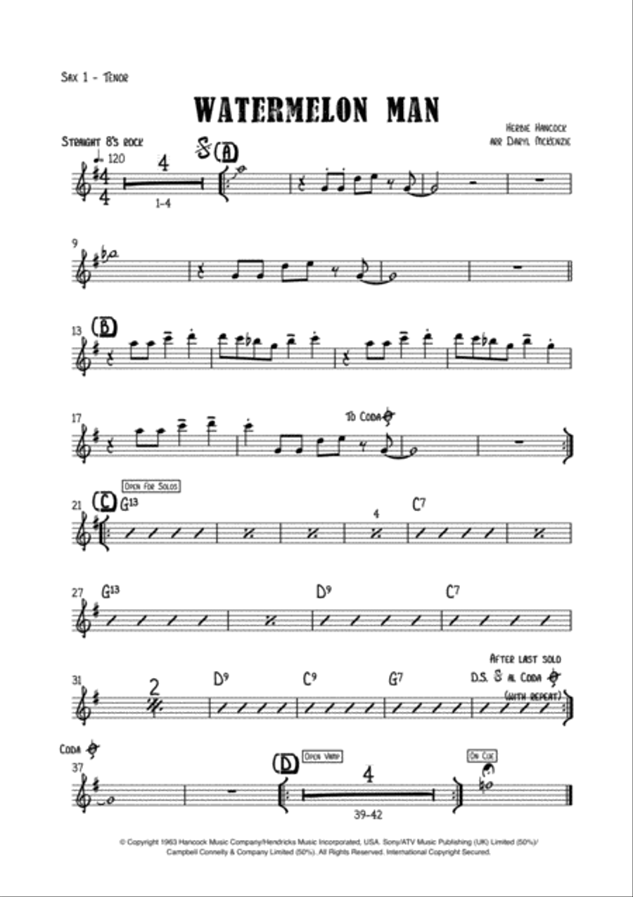 Watermelon Man Jazz Ensemble scores gallery preview page 3
