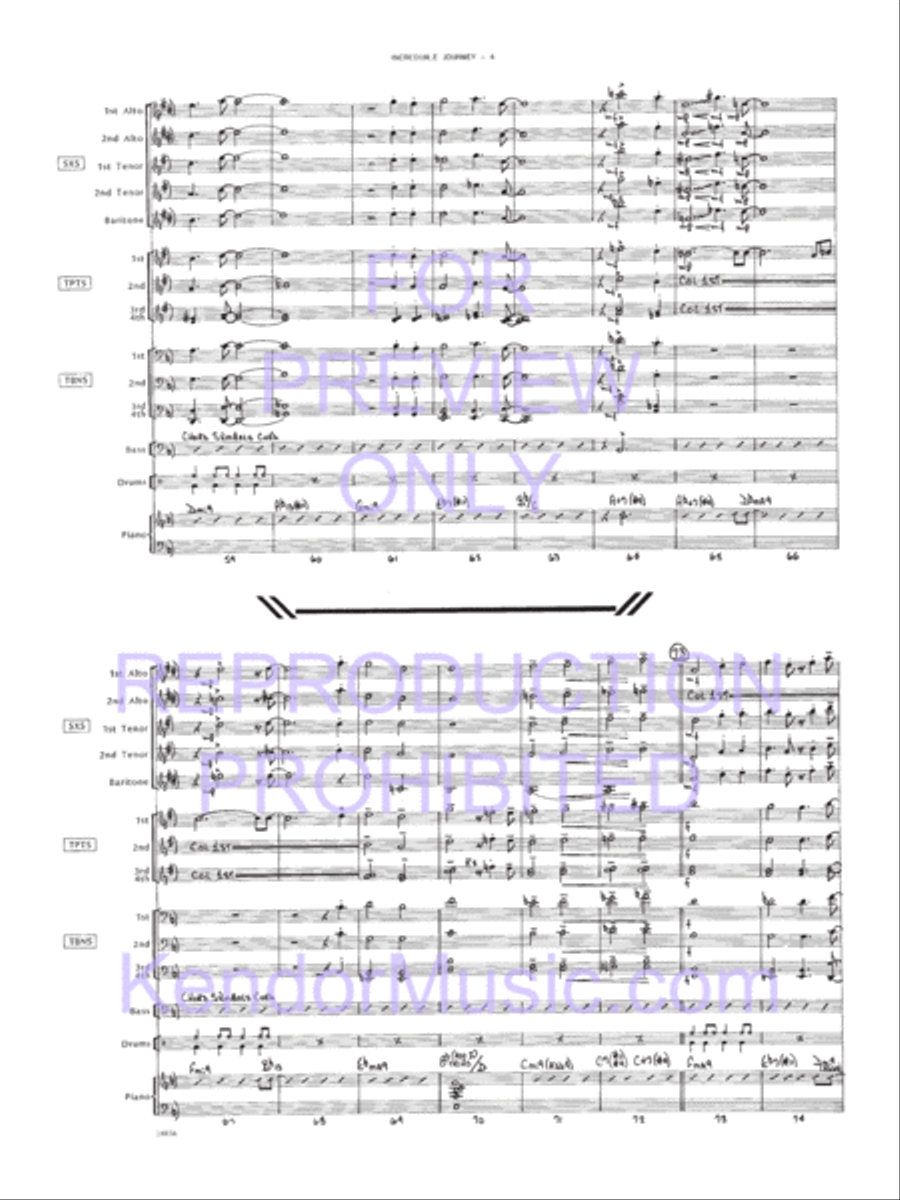 Incredible Journey Incredible Journey Jazz Ensemble scores gallery preview page 5