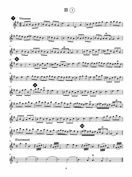 Soprano (Descant) Recorder Suite No. 9 "Deuxieme Livre" in G Major image number null