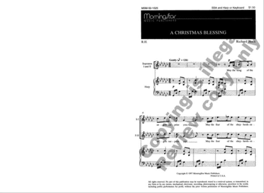 A Christmas Blessing SSA scores gallery preview page 2
