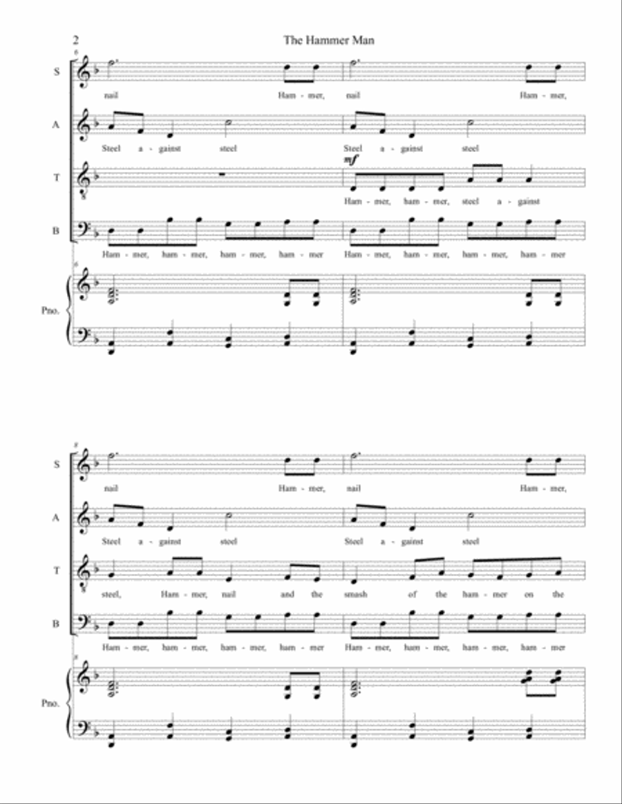 The Hammer Man The Hammer Man 4-Part scores gallery preview page 2