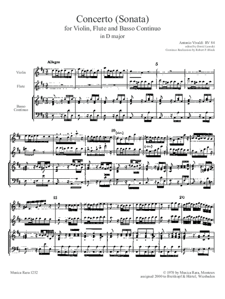 Concerto (Sonata) in D major RV 84