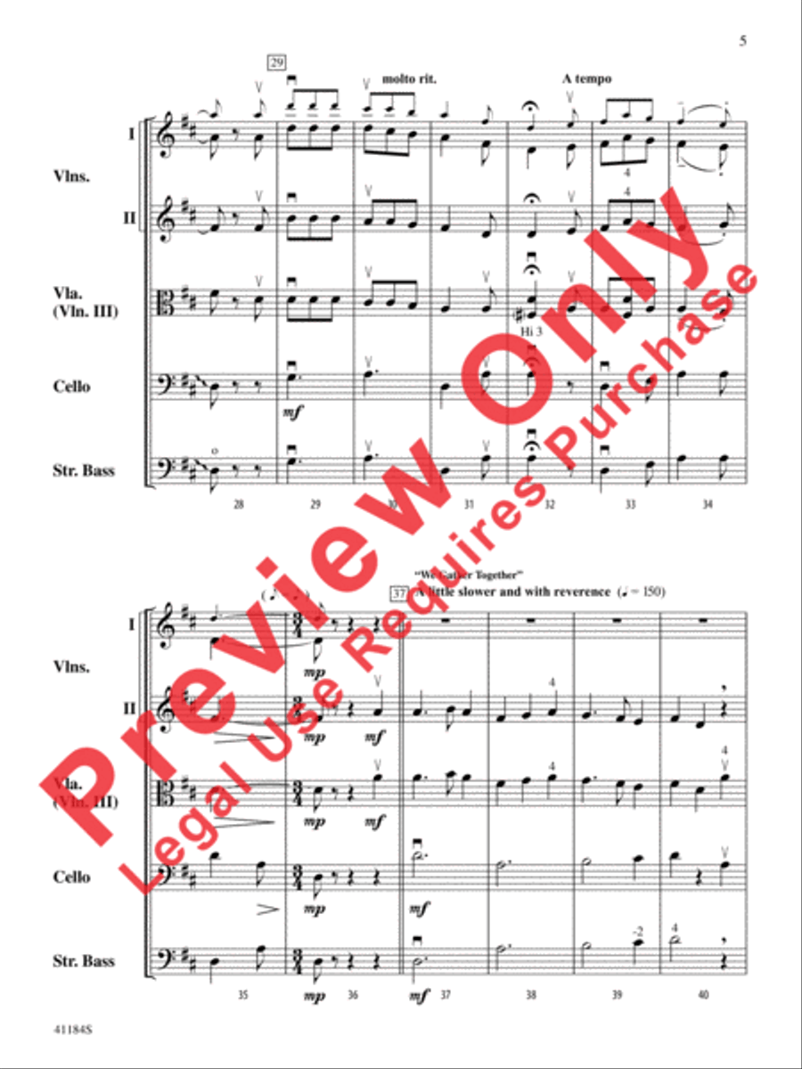 Winter Holiday Medley String Orchestra scores gallery preview page 6
