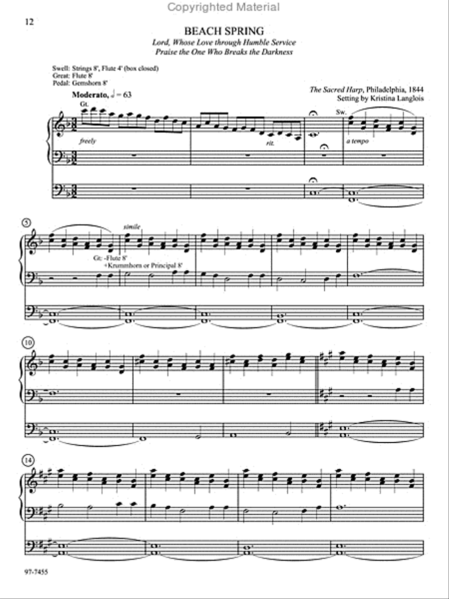 Hymn Prelude Library: Lutheran Service Book, Vol. 2 (BC) Organ scores gallery preview page 4