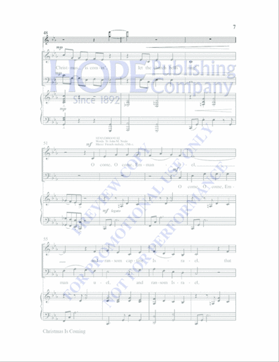 Christmas Is Coming Choir scores gallery preview page 6