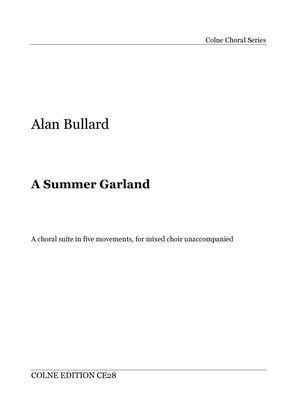 Book cover for A Summer Garland (choral suite for mixed choir unaccompanied)
