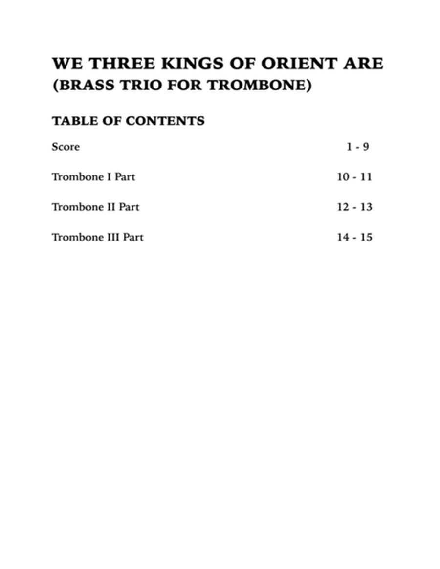 We Three Kings (Trombone Trio) image number null