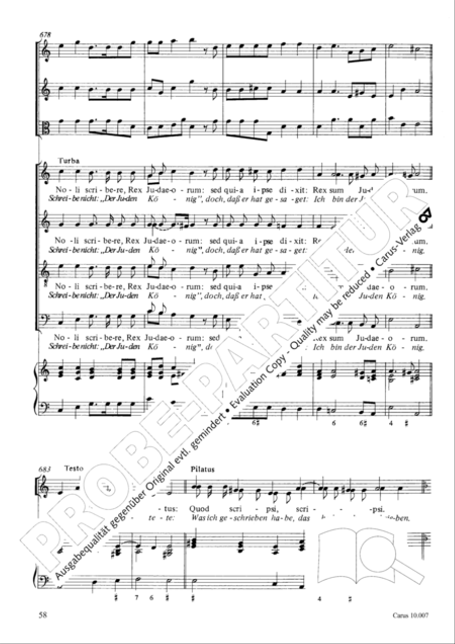 St. John Passion (Johannes-Passion) TB scores gallery preview page 59