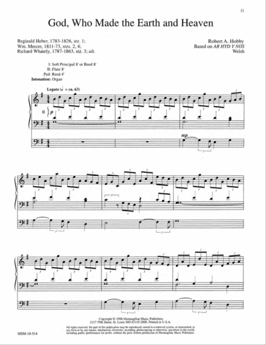 Three Evening Hymns, Set 2 Organ scores gallery preview page 8