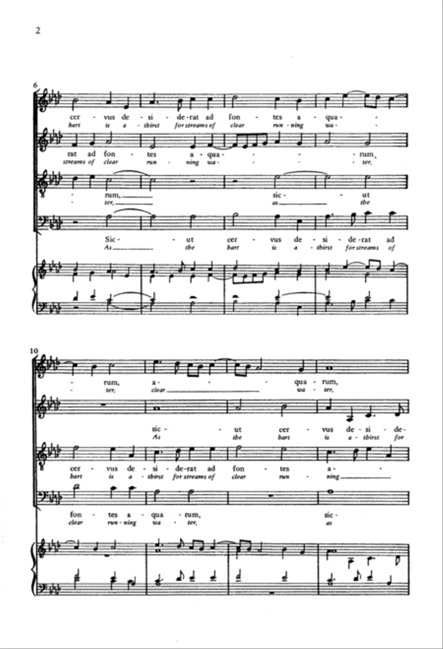 Sicut cervus (As the hart is athirst) 4-Part scores gallery preview page 3