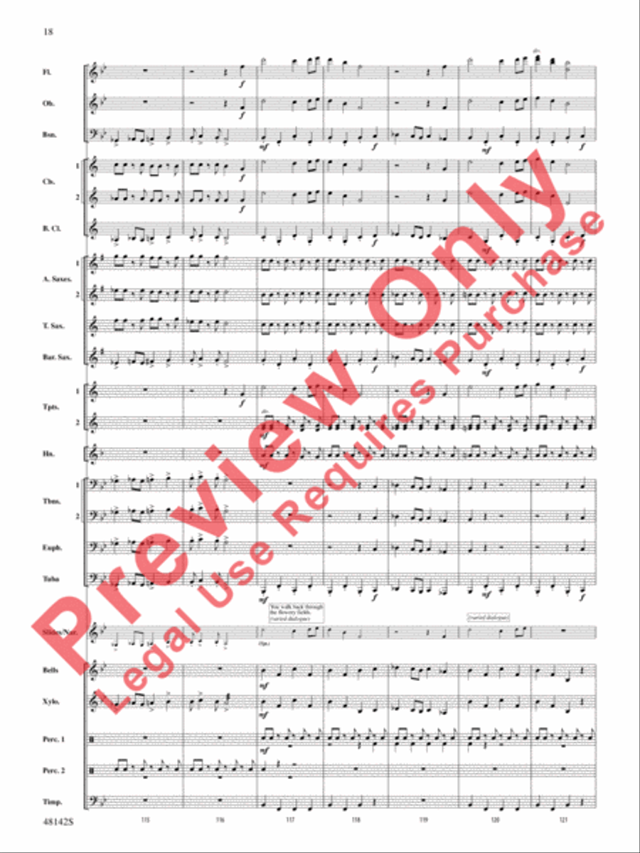 Band of Heroes Concert Band scores gallery preview page 19