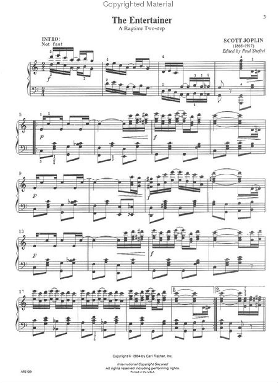 The Entertainer Piano Solo scores gallery preview page 2