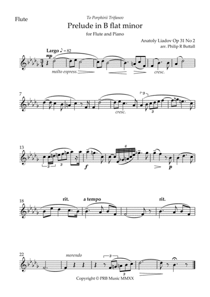 Prelude in B flat minor (Lyadov) - [Flute]