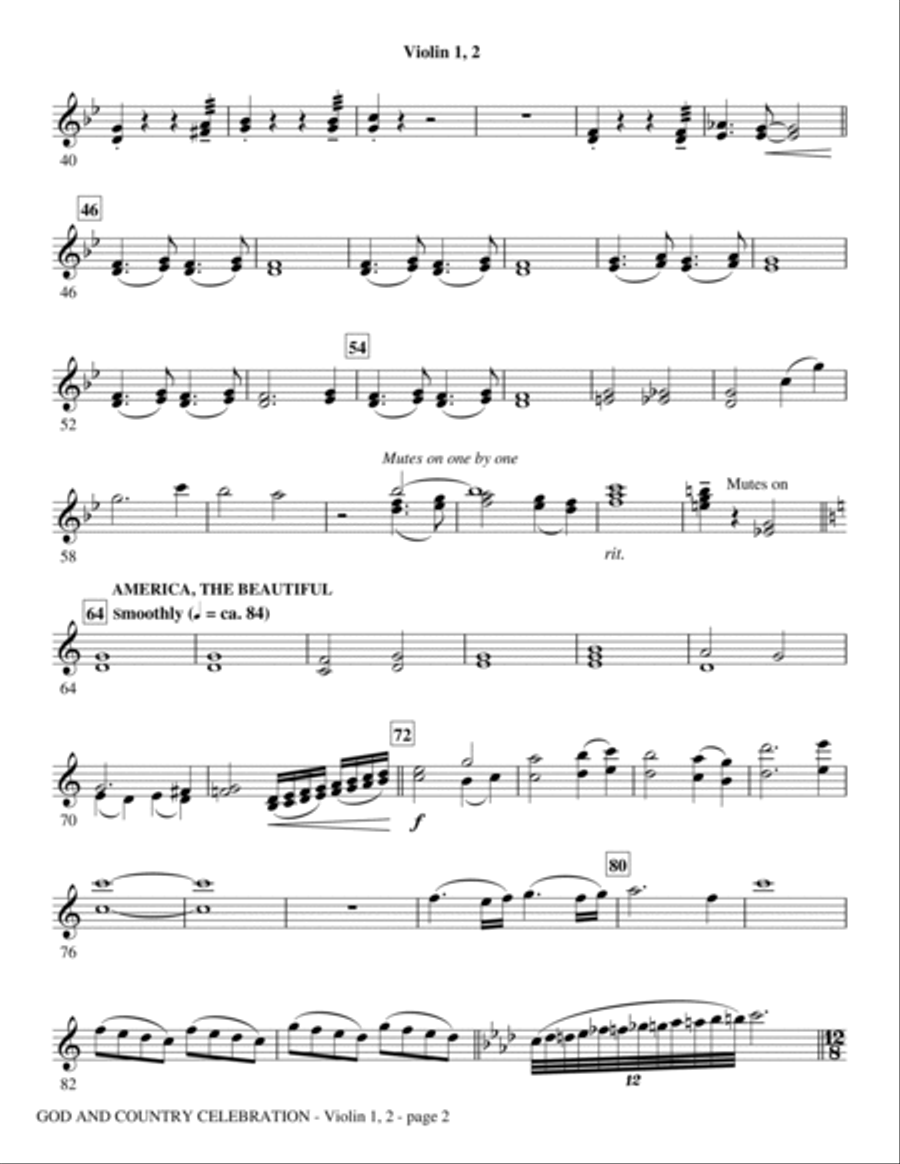 God And Country Celebration (Medley) - Viola Choir scores gallery preview page 2