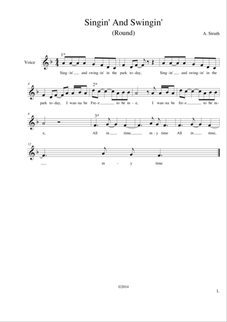 Rhythmic Rounds Book Choir scores gallery preview page 3