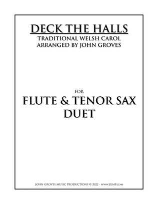 Book cover for Deck The Halls - Flute & Tenor Sax Duet