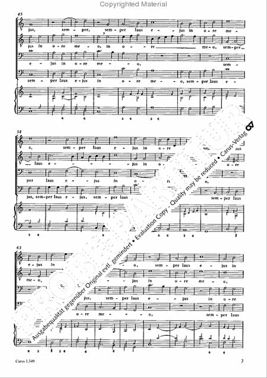Benedicam Dominum (Sei gepriesen, Herr, mein Gott) TTBB scores gallery preview page 4