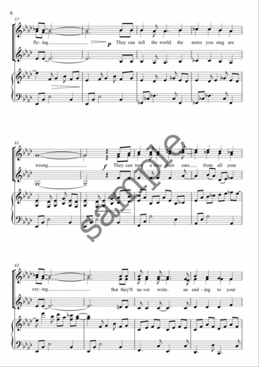 Nelson Mandela - Across the Skies SSAA scores gallery preview page 6