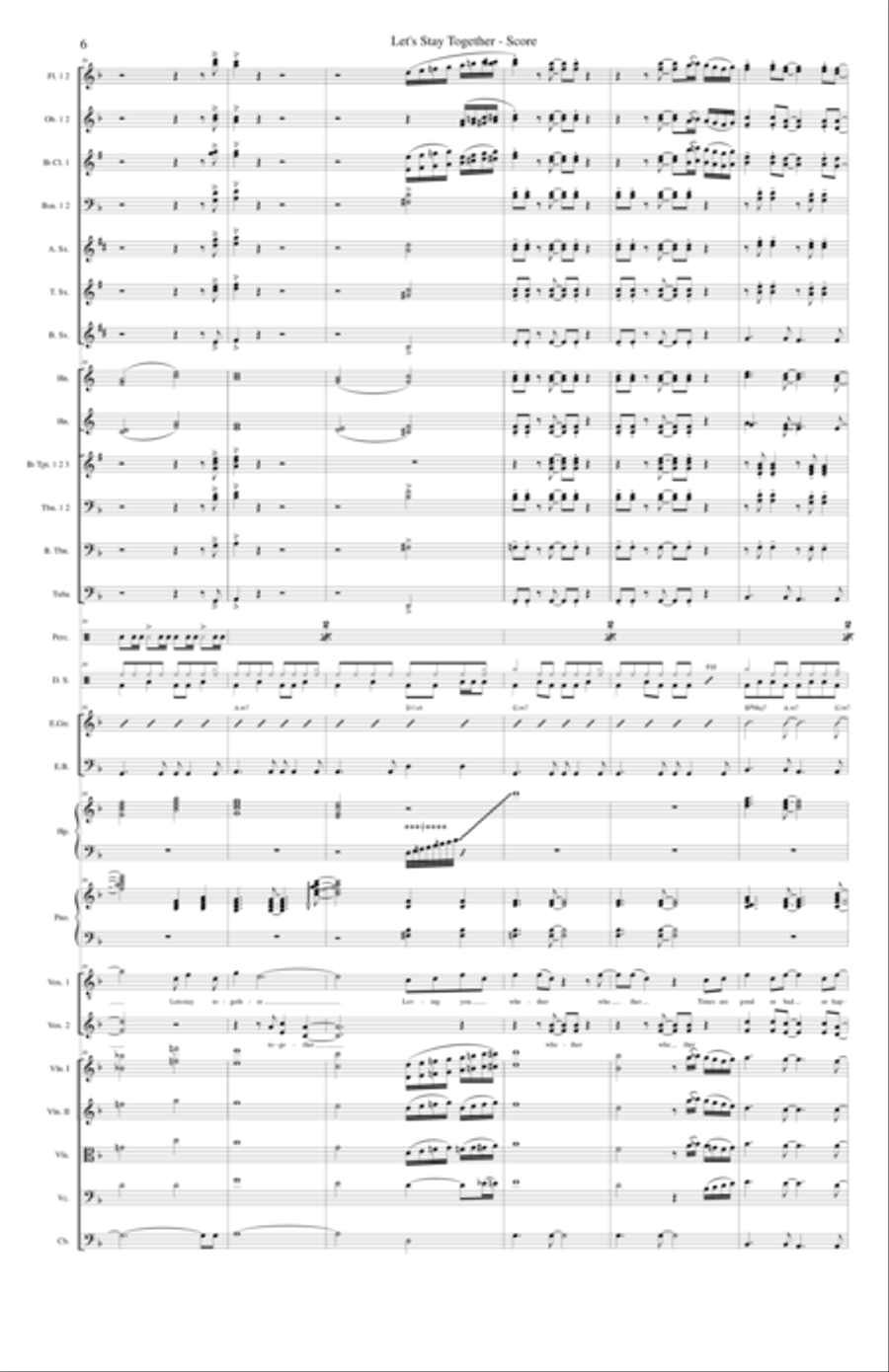 Let's Stay Together Full Orchestra scores gallery preview page 6