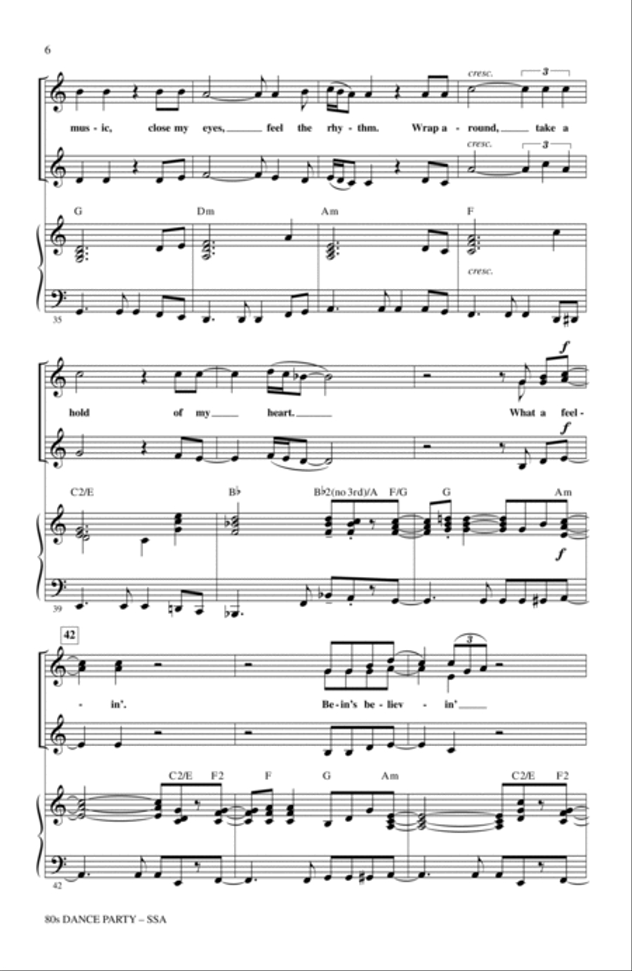80s Dance Party (Medley) SSA scores gallery preview page 5