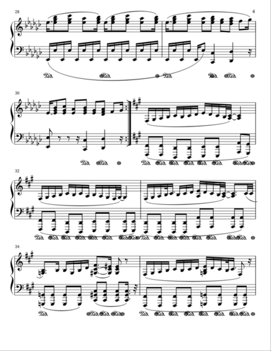 Opfert eure Herzen! (Shinzo wo Sasageyo!) Piano Solo scores gallery preview page 4