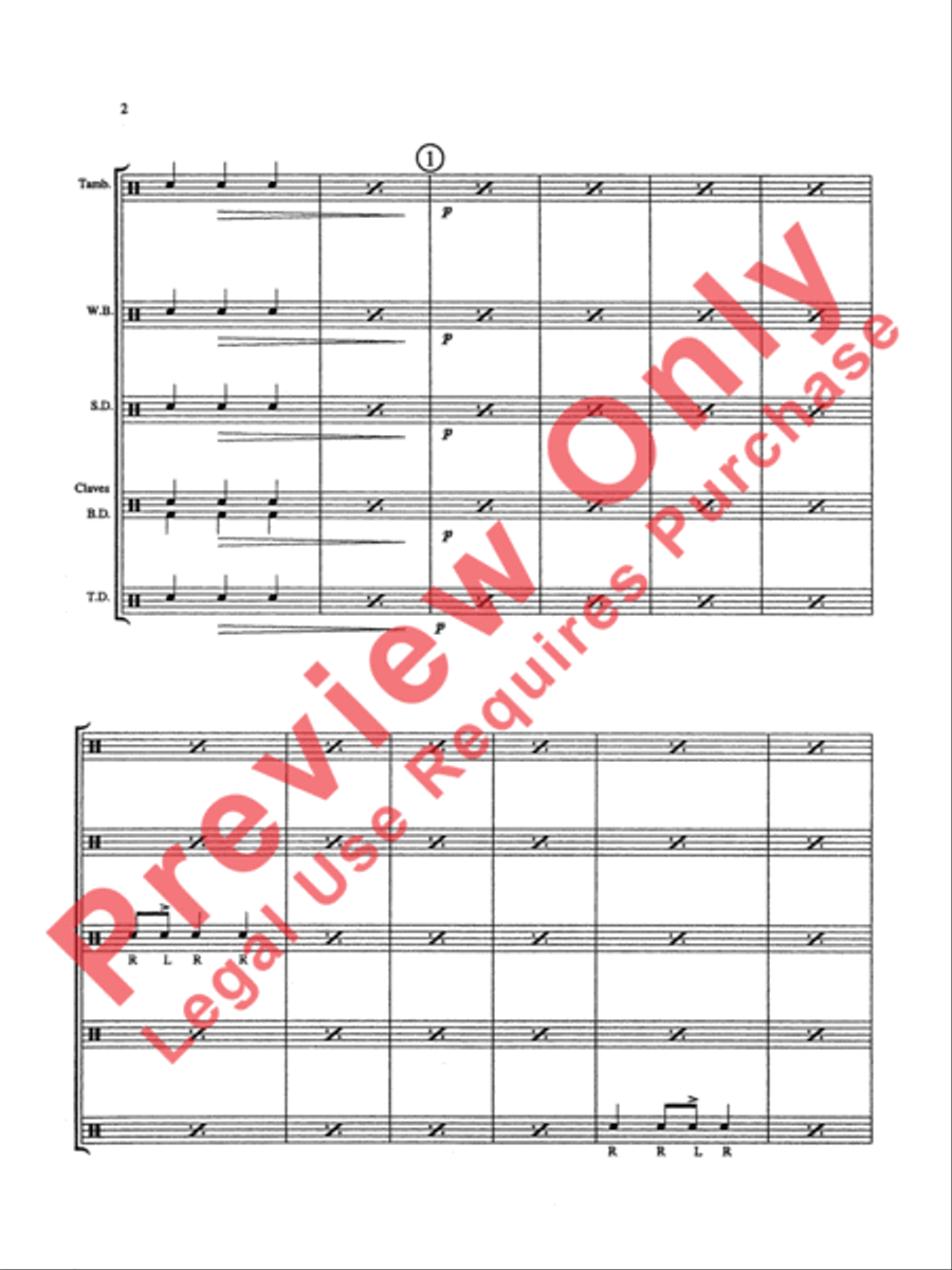 Nervous Notes Nervous Notes Percussion Ensemble scores gallery preview page 3