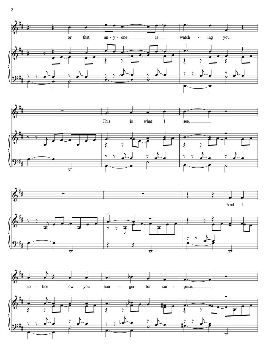 Love To Me (from The Light In The Piazza) Piano, Vocal, Guitar scores gallery preview page 2