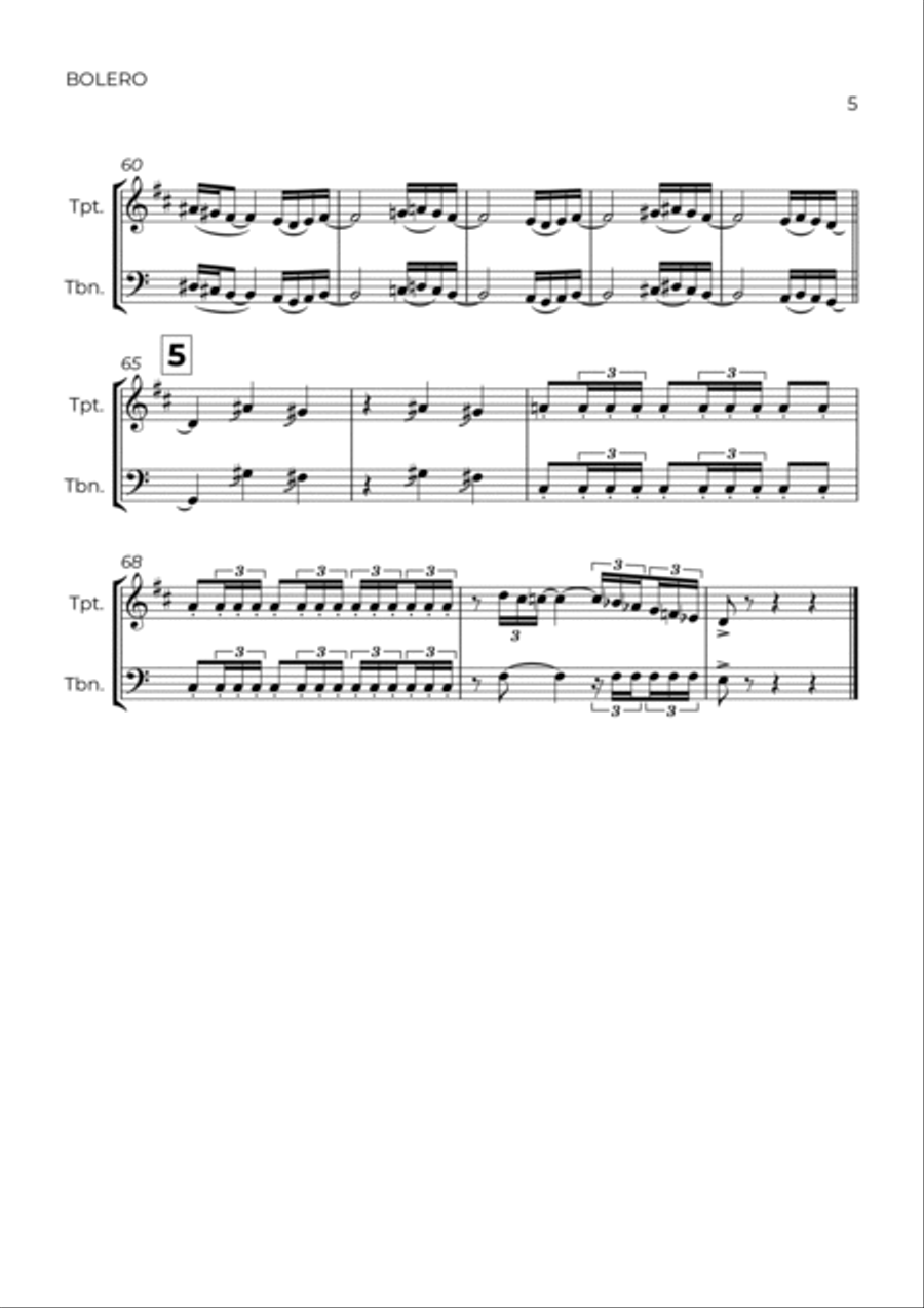 Bolero hotsell ravel trombone