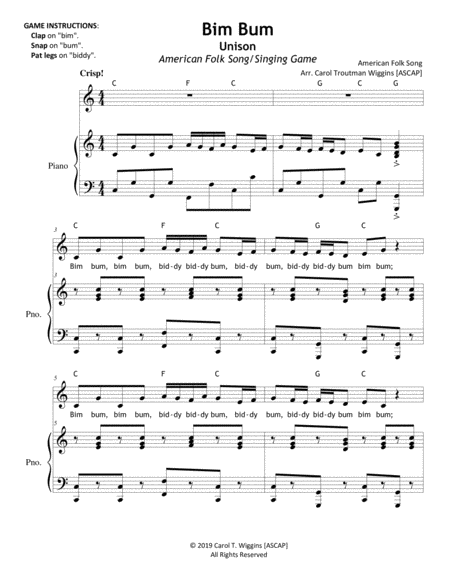 Bim Bum (An American Folk Song/Game) image number null