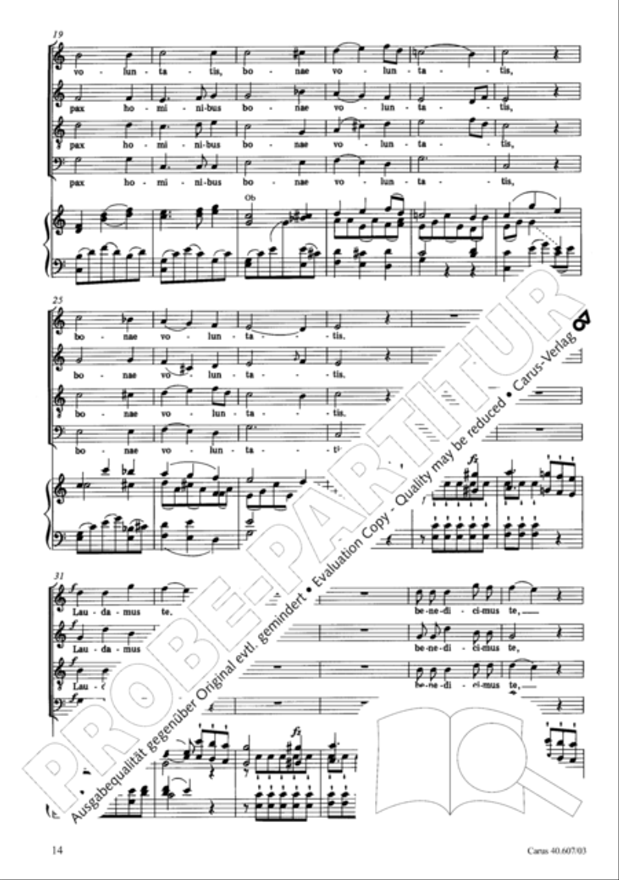 Mass in time of war (Missa in tempore belli) 4-Part scores gallery preview page 21