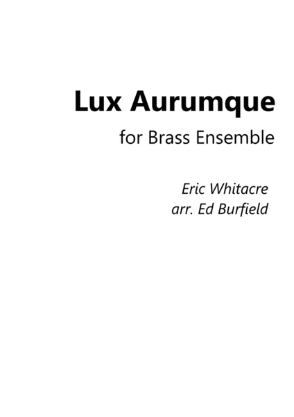 Lux Aurumque for Brass Dectet image number null