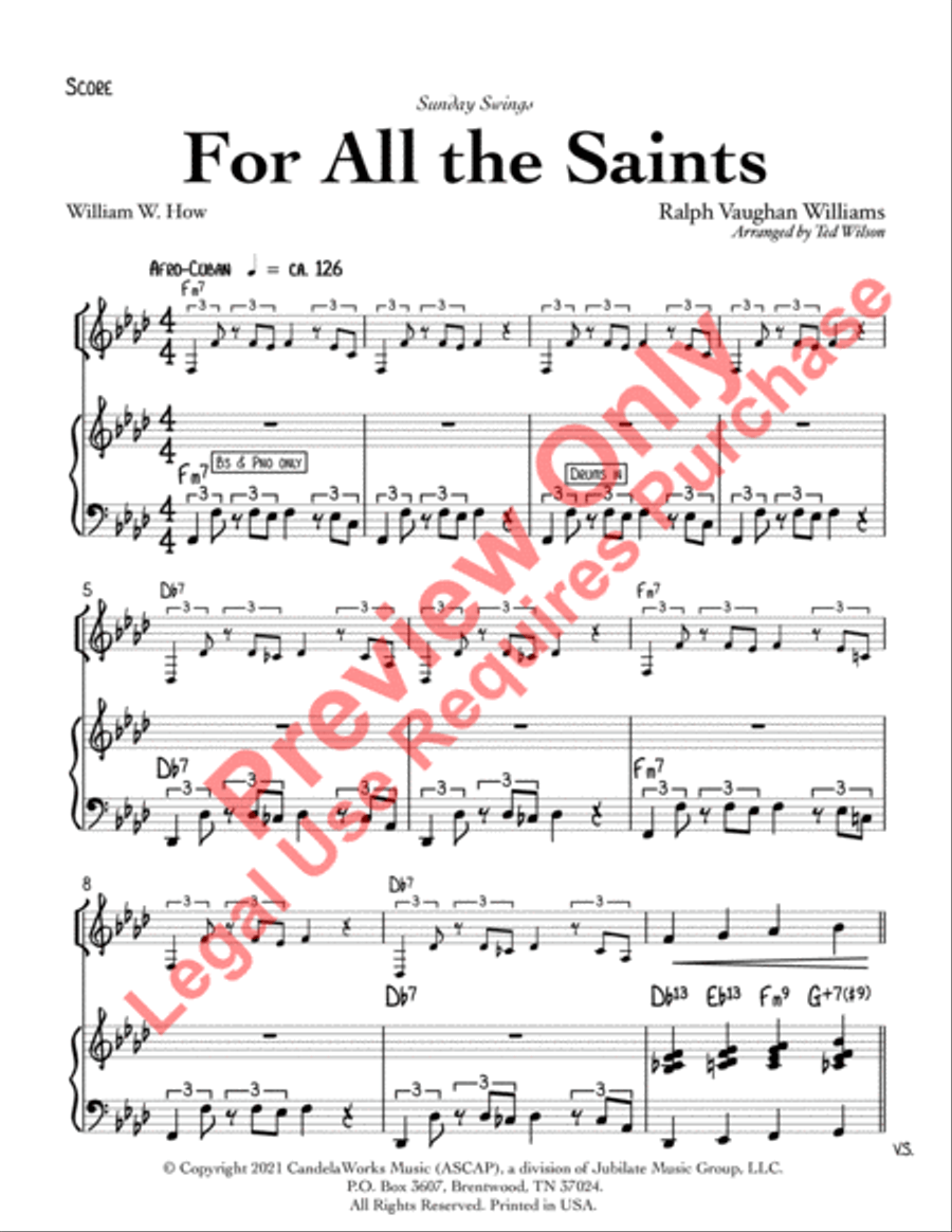 Sunday Swings - Orchestration CD-Rom Jazz Ensemble scores gallery preview page 7
