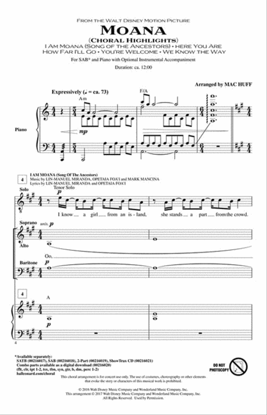 Moana Moana 4-Part scores gallery preview page 2