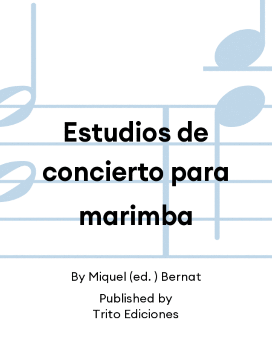 Estudios de concierto para marimba