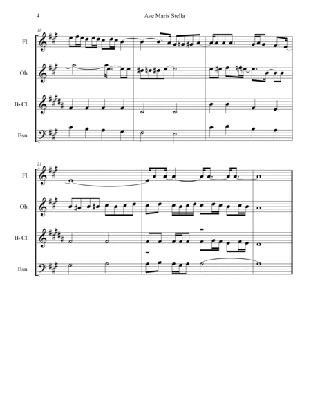 Ave Maris Stella (Woodwind Quartet) image number null