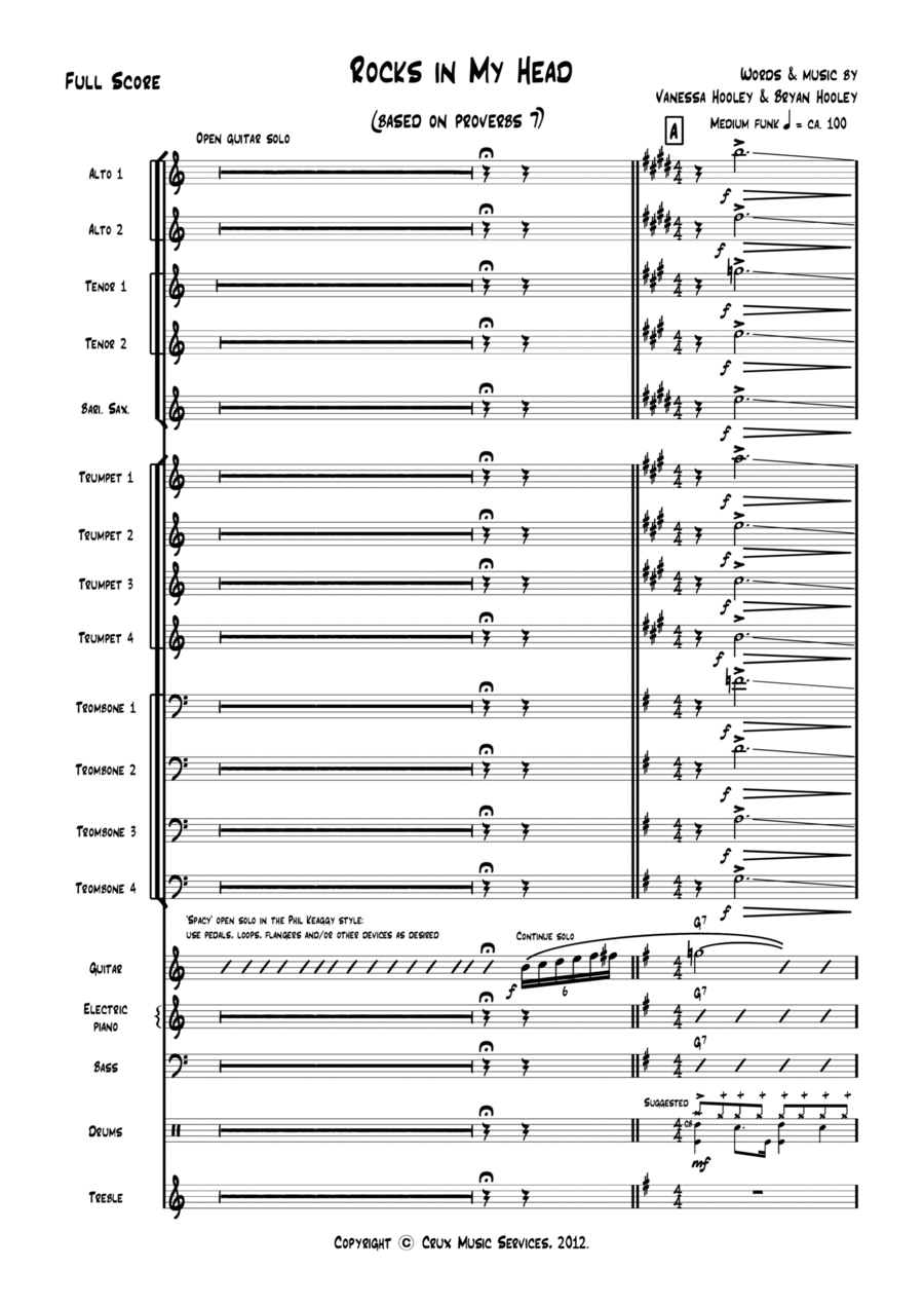 Rocks in My Head Jazz Ensemble scores gallery preview page 1
