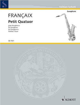 Book cover for Petit Quatuor pour Saxophones