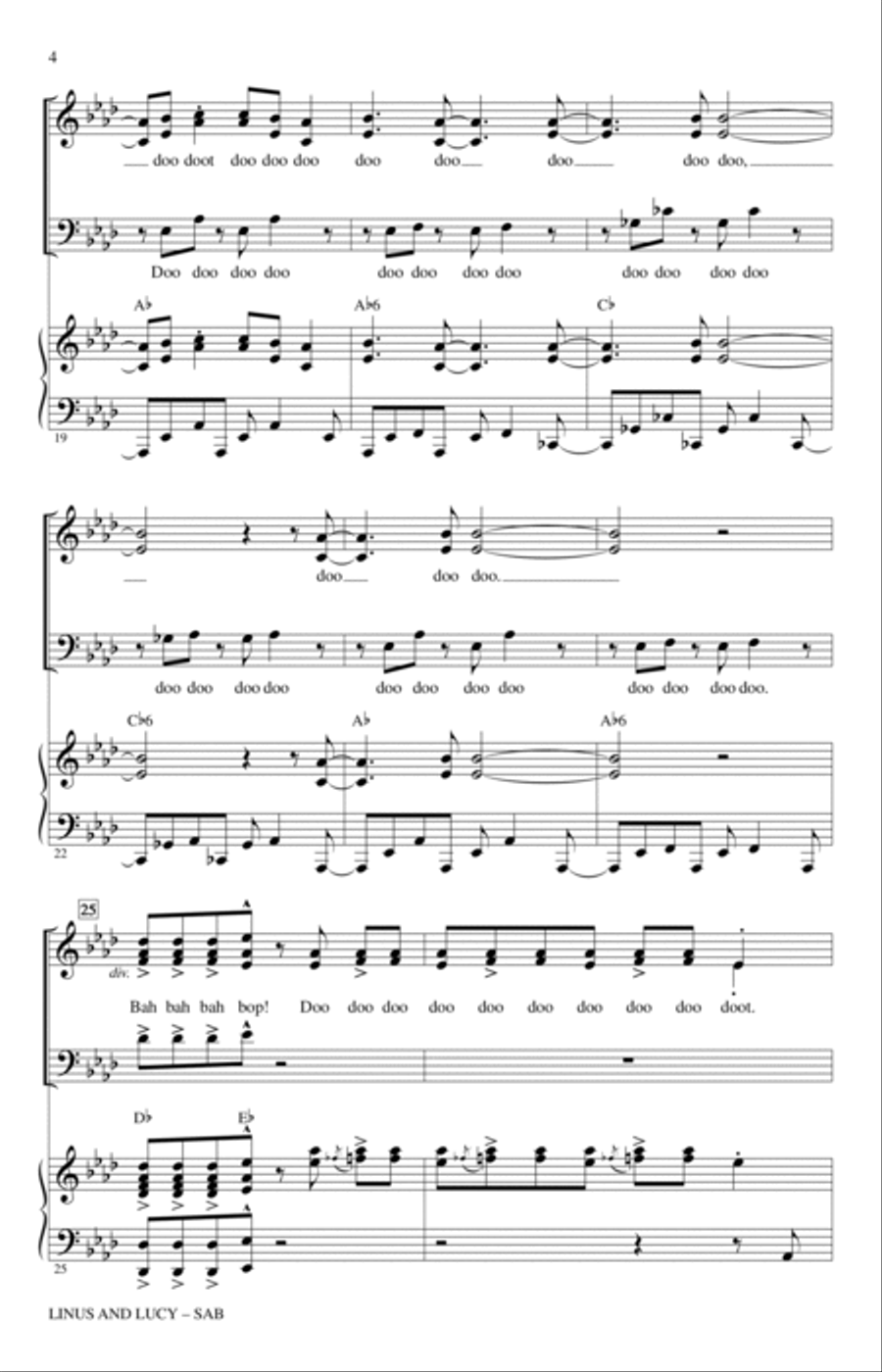 Linus And Lucy 3-Part scores gallery preview page 3