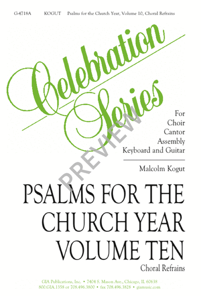 Psalms for the Church Year - Volume 10, Choral Refrains