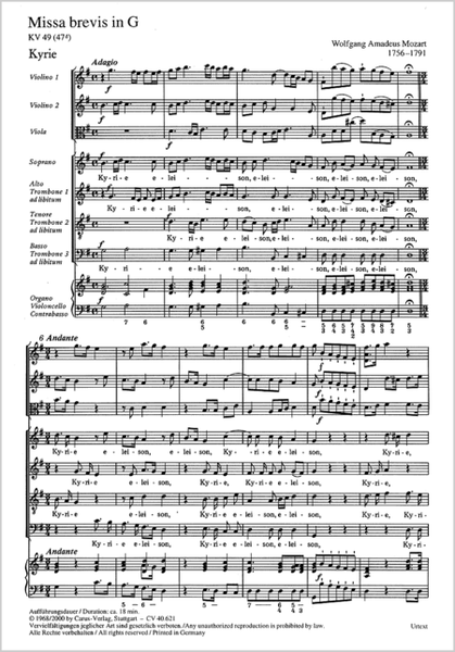 Missa brevis in G major
