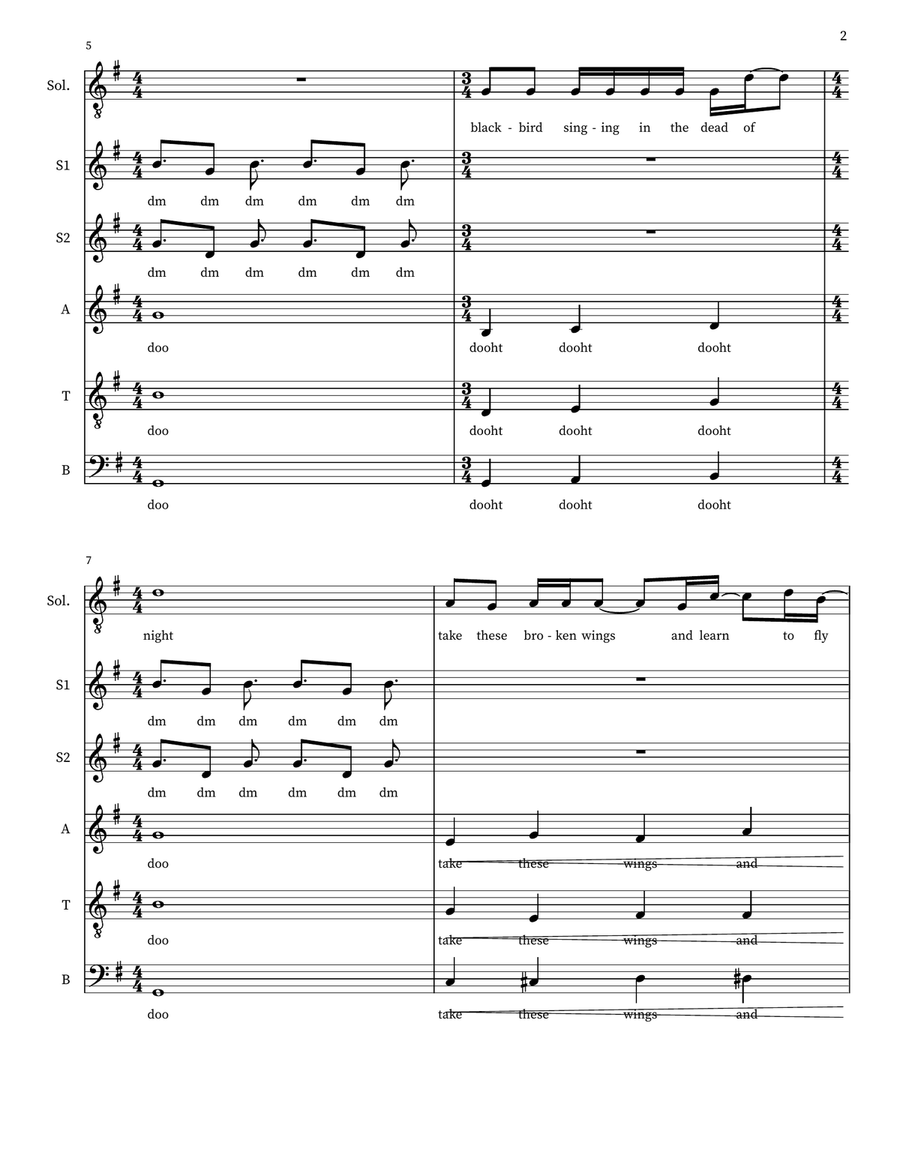 Blackbird 4-Part scores gallery preview page 2