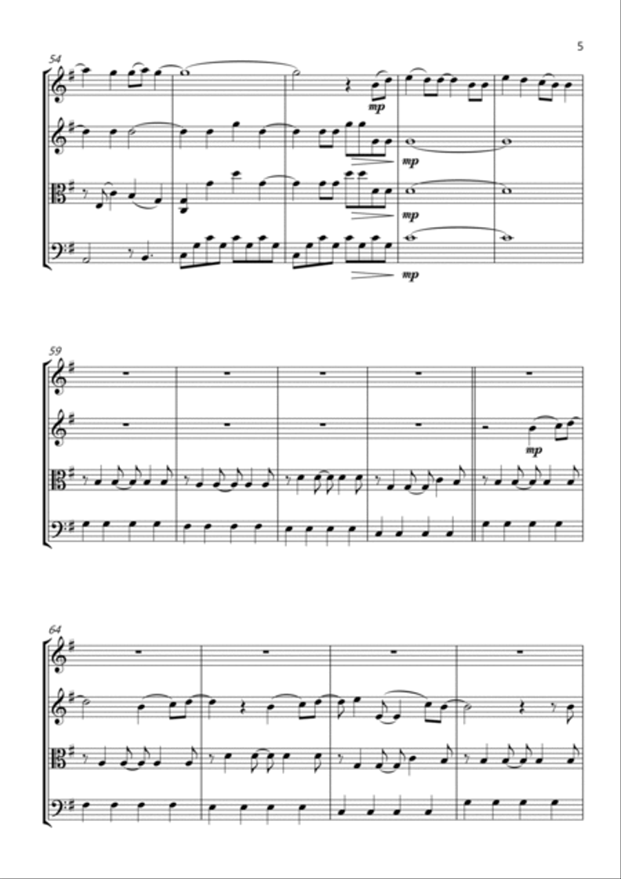 A Million Dreams String Quartet scores gallery preview page 5