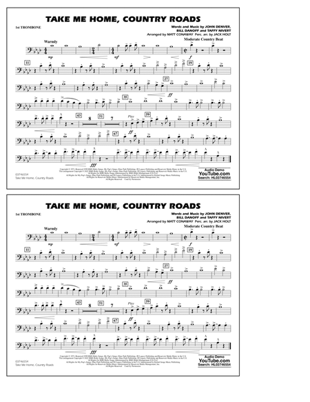Take Me Home, Country Roads (arr. Matt Conaway) - 1st Trombone