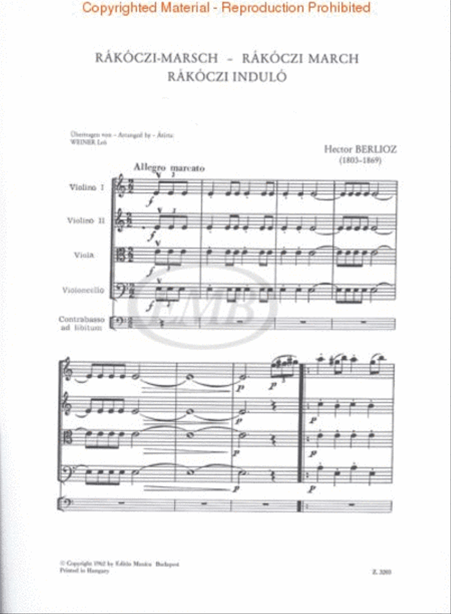 Rakoczi March Orchestra scores gallery preview page 2
